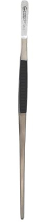 Ambrogio Sanelli Pince de cuisine professionnelle en acier inoxydable avec inserts en silicone noir résistant, lavable au lave-vaisselle, HACCP Ready 30 cm