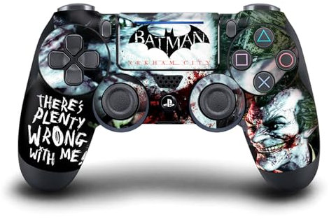 Head Case Designs Officially Licensed Batman Arkham City Joker Wrong With Me Graphics Vinyl Sticker Gaming Skin Decal Cover Compatible With Sony PlayStation 4 PS4 DualShock 4 Controller