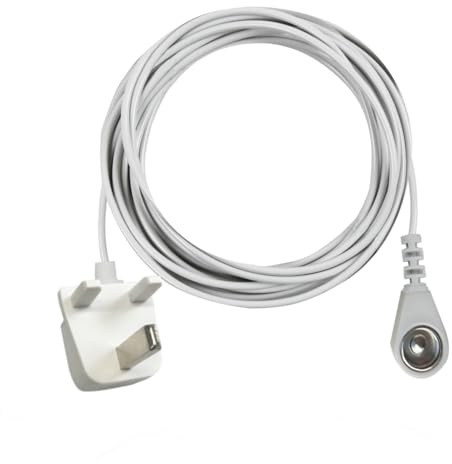 Grounding Cable Connection with UK Plug, 15 Feets Earthing Grounding Line for Gronding Products
