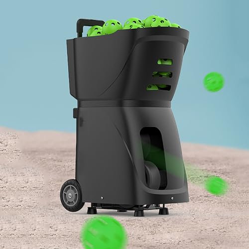 COYEUX Tragbare Pickleball-Ballmaschine, intelligente APP-Steuerung/80 Stück Ballkapazität/Verschiedene Trainingsmodi, für alle Pickleball-Spieler-Liebhaber