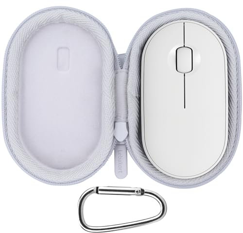 Lebakort Mouse Case Compatible with Logitech Pebble 2 M350s / M350 / M355 / i345 Slim Wireless Mouse (Off White Case)