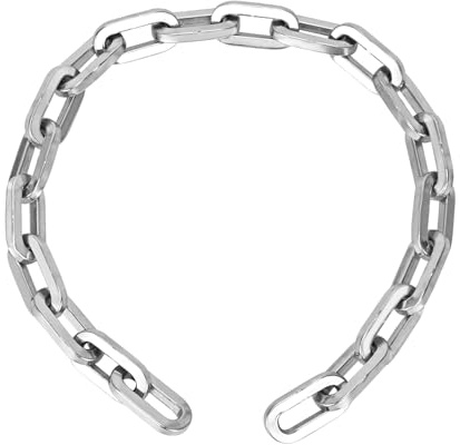 OKG Security Chain - 2ft x 1/4 Thick Outdoor Gate Chain, Cut Proof Chain Made of Hardened Alloy Steel Chain for Fences, Bicycles, Scooters, Pet Cages, Barn Door (Silver, No Lock)