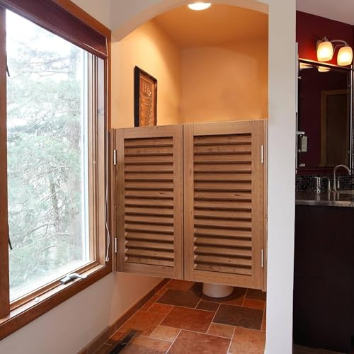 Kanduo puertas de media cintura Puerta abatible de madera con contraventanas interior de cafetería, puerta abatible doble de cierre automático, color de tamaño personalizado disponible Puerta correder