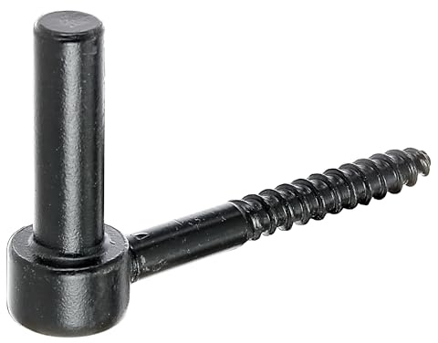 Alberts 863883 Kloben zum Einschrauben | J-Haken, mit angeschnittenem Gewinde | schwarzer Tauchlack | Dornmaß Ø14 mm | Länge 105 mm | 10er Set