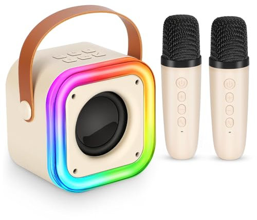 Spinosaurus Kinder Karaoke Maschine Mit 2 Mikrofonen Bluetooth Mikrofon Karaoke Anlage Für 3-12 Jahre Kinder Geschenke Tragbarem Lautsprecher Mit Led-Licht Singen Geburtstag Geschenken