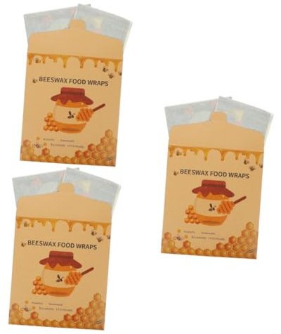 Healeved 9pcs Beeswax Food Wrap for Bowl Reusable Kitchen Wraps Bee Wax Preservation