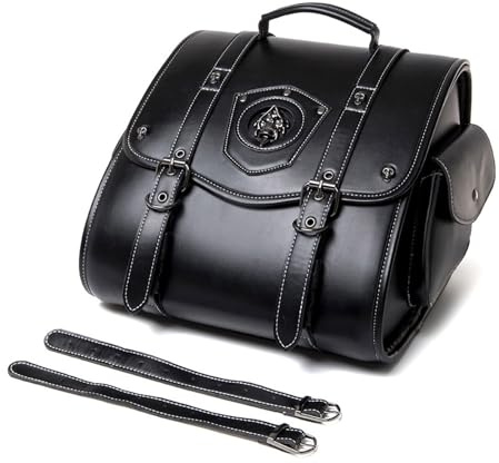 NOLOWY Motorrad-Werkzeugtasche, Retro-Stil, Satteltasche, wasserdicht, Leder, Seitentasche, Reisegepäcktasche, Übersatteltasche