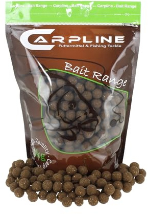 Carpline24 Boilies Fischmehl Neutral - 1 kg - 16 mm - Karpfenköder zum Angeln, Futterboilies zum Anfüttern von Karpfen, Carp Baits, Angelfutter mit Lockstoff