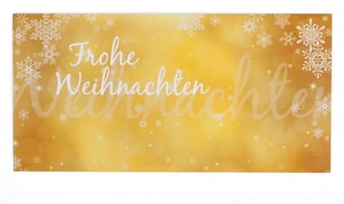 Kuvertwelt Weihnachtsumschläge Gelb Schnee | DIN Lang 220 x 110 mm | Festliche Briefumschläge mit Rentiermotiv, 25er-Pack, aus robustem Papier mit glatter, zuverlässiger Haftklebung.