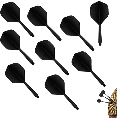 9 Piezas Eje de Dardo Integrado y Plumas Estándar Cañas de Dardos y Plumas de una Sola Pieza Accesorios para Dardos para Dardos y Aletas 2BA