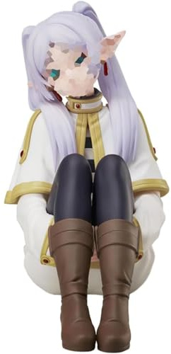 SZCIIRDM Frieren Figur 11cm Sitzpose Frieren Anime Figuren Schreibtischdekoration aus Anime Statue Modell Sammlerstück für Fans