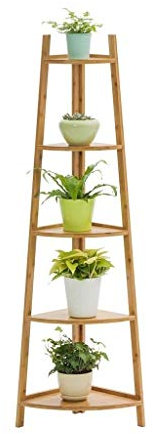 Supporto Per Piante Decorativo Per La Casa, Supporto Per Fiori In Bambù, Supporto Angolare A 5 Livelli A Forma Di Scala, Supporto Per Esposizione Di Bonsai, Supporto Angolare Anshape, Supporto Per Es