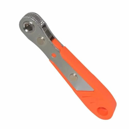 AYXAMO Llaves Fijas, Llaves Inglesas Mini Llave de trinquete de 1/4, Llave de trinquete de Enchufe rápido de Doble Extremo, Llaves dinamométricas hexagonales(B)