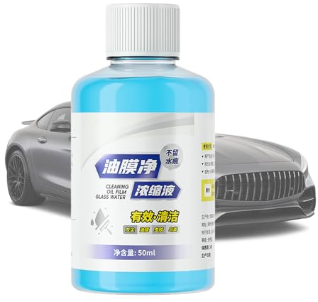 Detergente per pellicole d'olio, liquido detergente per parabrezza, 50 ml, per veicoli, finestre, parabrezza, tergicristalli, specchi, vetri