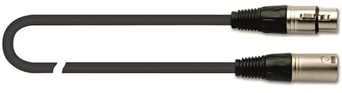 QUIK LOK - XLR-Kabel männlich/weiblich 20 m Serie STRIX für Mikrofon, Cannon-Anschlüsse, Farbe Schwarz, MX/775-20