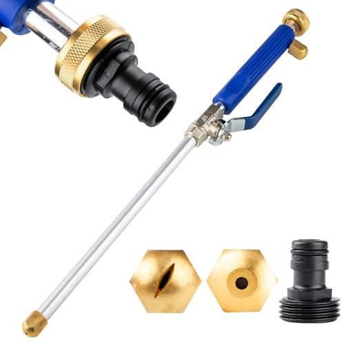 Jethose Pressure Washer, 2-in-1 High Pressure Power Washer with 2 Nozzles, Garden Hose Nozzle Sprayer, Power Washer Jet Nozzle for Car, Home, Garden (Blue)
