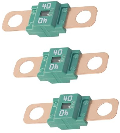 Xibao 3PCS Auto Sicherungen Set,Midi Sicherung,Hochstrom Bolt-on Sicherung Autosicherungen,Midi Schraubsicherung Hochstromsicherung,Geeignet für Meisten PKW,LKW,Baufahrzeuge,Landmaschinen,Busse (40A)