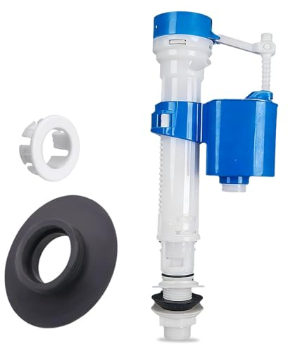 Toilet Fill Valve with Standard Valves Seal, 1/2 Toilet Cistern Flush Parts, Plastic Toilets Flush System Replacement, High-Pressure Water Inlet Valve for Tank Repair, Blue & White