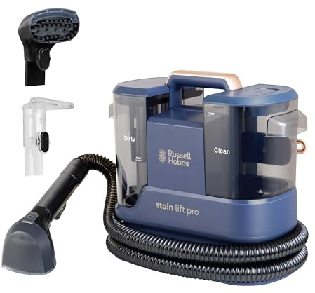 Russell Hobbs Hot & Cold Spot Cleaner Carpet Washer 1500ml Water Tank Stain Remover, Cleans Spills from Carpets, Stairs, Upholstery & Car Seats, 400W Power, 3x Accessories Included, 5m Cord RHSC8002
