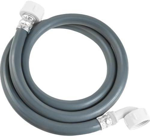Zulaufschlauch Waschmaschine Geschirrspüler 2955 Anschluss Größe 3/4 Zoll Winkel/Gerade inkl. Dichtung I Wasserzulaufschlauch universell verwendbar Hersteller unabhängig (2.5M)