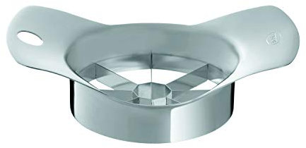 Rösle Descorazonador y Cortador de Manzanas y Peras, Cortador de Frutas y Verduras, con Tapa Protectora de Plástico, Acero Inoxidable 18/10