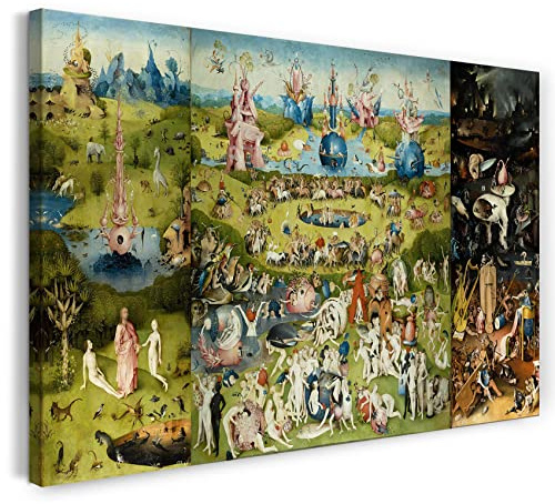 Printed Paintings Leinwand (80x60cm): Hieronymus Bosch - Der Garten der Lüste (1490/1510) - Alle