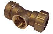 PE ROHR VERBINDER FITTINGS 32 mm Verschraubung aus Messing DVGW Trinkwasser -Top Qualität- (Messing, MS T-Verschraubung 1IG)