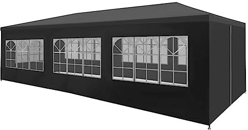 vidaXL Carpa Celebraciones 3x9 m Gris Toldo Marquesina Cenador Tienda Cubierta
