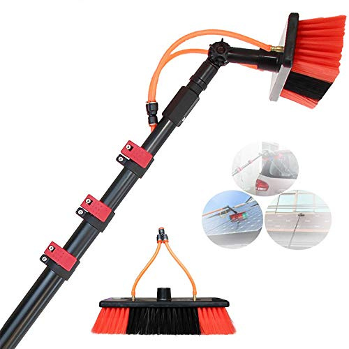 ZH-VBC Teleskopstange Fensterreinigung Wasser, Fensterputzset, 3.6-11M Photovoltaikreinigung Solarreinigung Fassadenreinigung Wintergartenreinigung Auto Glasreinigung,30FT/9M