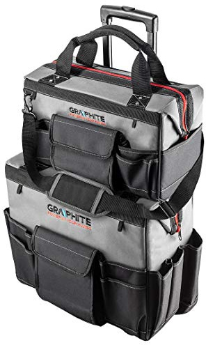 Werkzeugtasche mit Rollen, Graphit, 2 Stück