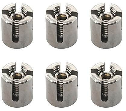 M10x3 mm Cross Cable Clamps Wire Rope Cross Clamp 316 stainless steel Cross Clip (Pack of 6)
