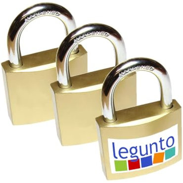 legunto® 3 Vorhängeschlösser – ein Schlüssel für alle - praktisch und sicher - 18 weitere Ersatzschlüssel, passend für jedes der gleichschließenden Schlösser