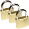 legunto® 3 cadenas avec la même clé. Grands cadenas à 18 clé très résistants pouvant être utilisés comme serrures de casier, cadenas city ou cadenas casier college a clé