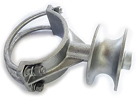 Chain Link Steel Heavy Duty Rolling Track 6 Wheel Sealed Bearings Malleable Cantilevered Gate Rollers: to 6-5/8 Post & 2-3/8 Gate Frame