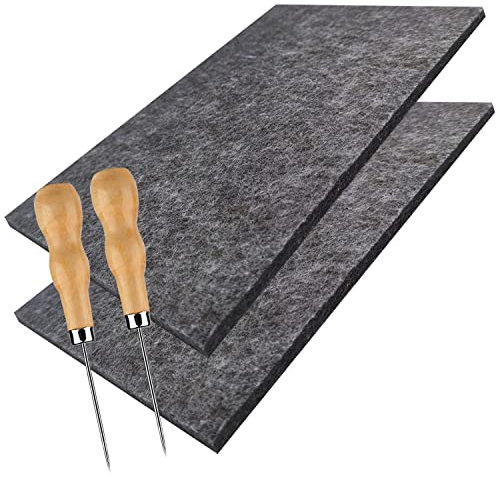 2 Pezzi Prickelset per bambini,Punteruolo e tappetino per bambini Kit,base in feltro 30 x 20 cm,spessore10 mm,Viene fornito con 2 perni di punteruolo per fai-da-te, artigianato,ritorno a scuola regali