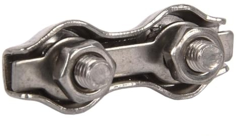 COFAN SUJETACABLES PLANOS DOBLES INOX. M-10