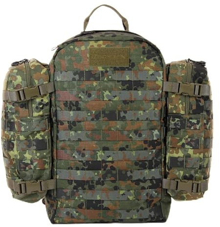 Zentauron Kampfrucksack M.A.R.S. 30L SET - Taktischer Militär Rucksack mit 2x8L MOLLE Seitentaschen, Rückverstärkung, Ergonomisches Tragesystem, für Bundeswehr, Outdoor & Einsatz