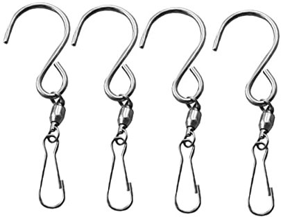 POPETPOP 8stücke S-haken Aus Edelstahl Mit Drehbarem Clip Zum Aufhängen Drehbar Für Windspiele Ornamente Und Andere Anwendungen