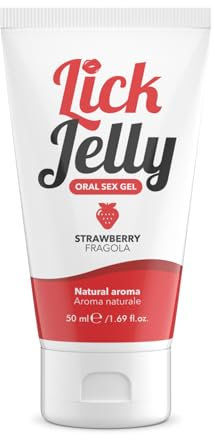 INTIMATELINE | Lick Jelly - Gel Lubrificante Edibile a Base Acquosa, Non Unge e Non Macchia, 50 ml (Fragola)