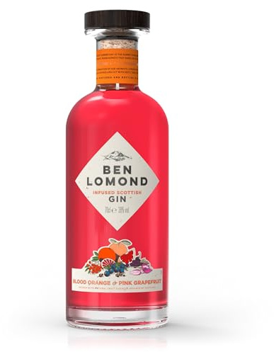 Ben Lomond Blood Orange & Pink Grapefruit Gin 70cl (38% ABV) | Scottish, Flavoured Gin- Bursting with Zingy Refreshment