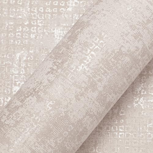 Anttyscar Pink Concrete Wallpaper Cement with Metallic Textured Industrial Wallpaper Feature Retro Decorative Luxury Wall Paper Roll Living Room Hallway Bedroom for Adults