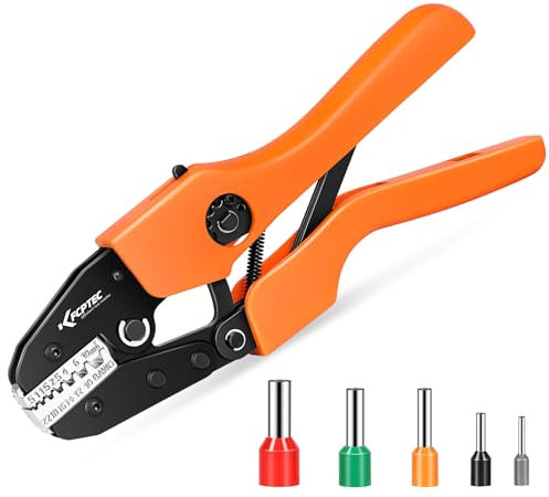 KF CPTEC Pince à sertir 10 mm² pour embouts de câble, embouts AWG 8-22, outil de sertissage de fil, pinces à sertir