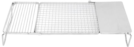 Klappbarer Lagerfeuergrill, Leichter Edelstahl -Grillgitter mit Tasche, Stabil