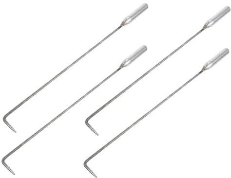 GLEAVI 4pezzi Gancio Per Fuoco Ad Alta Resistenza Attrezzo Per Focolare e Braciere Attizzatoio Per Stufa Compatibile Per Uso Interno Ed Esterno Materiale Resistente Al Calore Facile