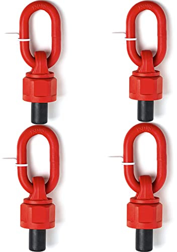 4pcs M12 x 18 G80 Swivel Eye Bolt Alloy Steel Material 360° Rotation Hoist Ring Heavy Duty Large Carrying Capacity Eye Bolt Tensile Strength ob is 1080MPa