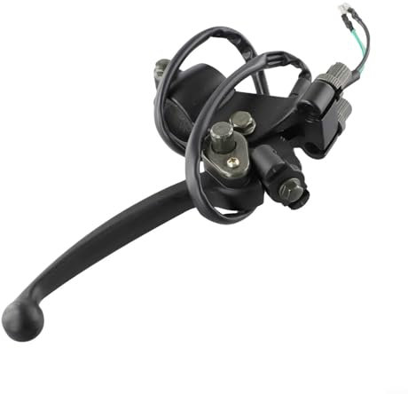 Fauhapyway Palanca de freno de bicicleta de 22 mm con doble tirador frontal para ATV motocicleta con manillar de 7/8 pulgadas, construcción de metal, cable negro de 50 cm