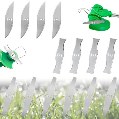 eupdd 14 Pièces Lame Coupe Bordure en Métal: Lames de Tondeuse électrique, pour Gazon, Jardin, Parc, Lame pour Coupe Bordure, Lames de Débroussailleuse, Lame Tondeuse Gazon
