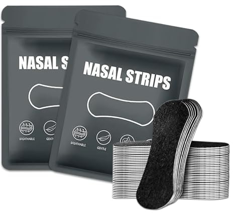 FrostyFlair Nasenpflaster, 60 pièces Bandes nasales Anti-ronflement, Confortables et Respirantes, Retrait sans Douleur, Bandes nasales Meilleure Respiration