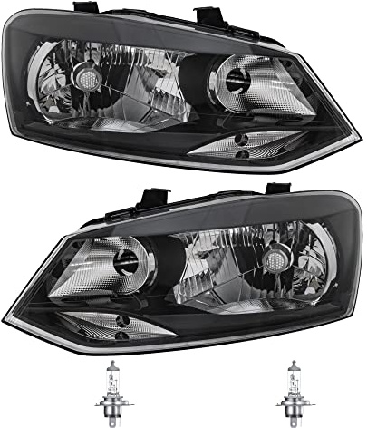 Halogen Scheinwerfersatz Scheinwerfer Satz Hauptscheinwerfer Set links und rechts H4 Kunststoff passend für 6R 6C 6R_