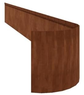MySteel | Bordures de Jardin en Acier Corten - Écrasé Flex - Hauteur 35 cm - 150 cm - Couleur Rouille
